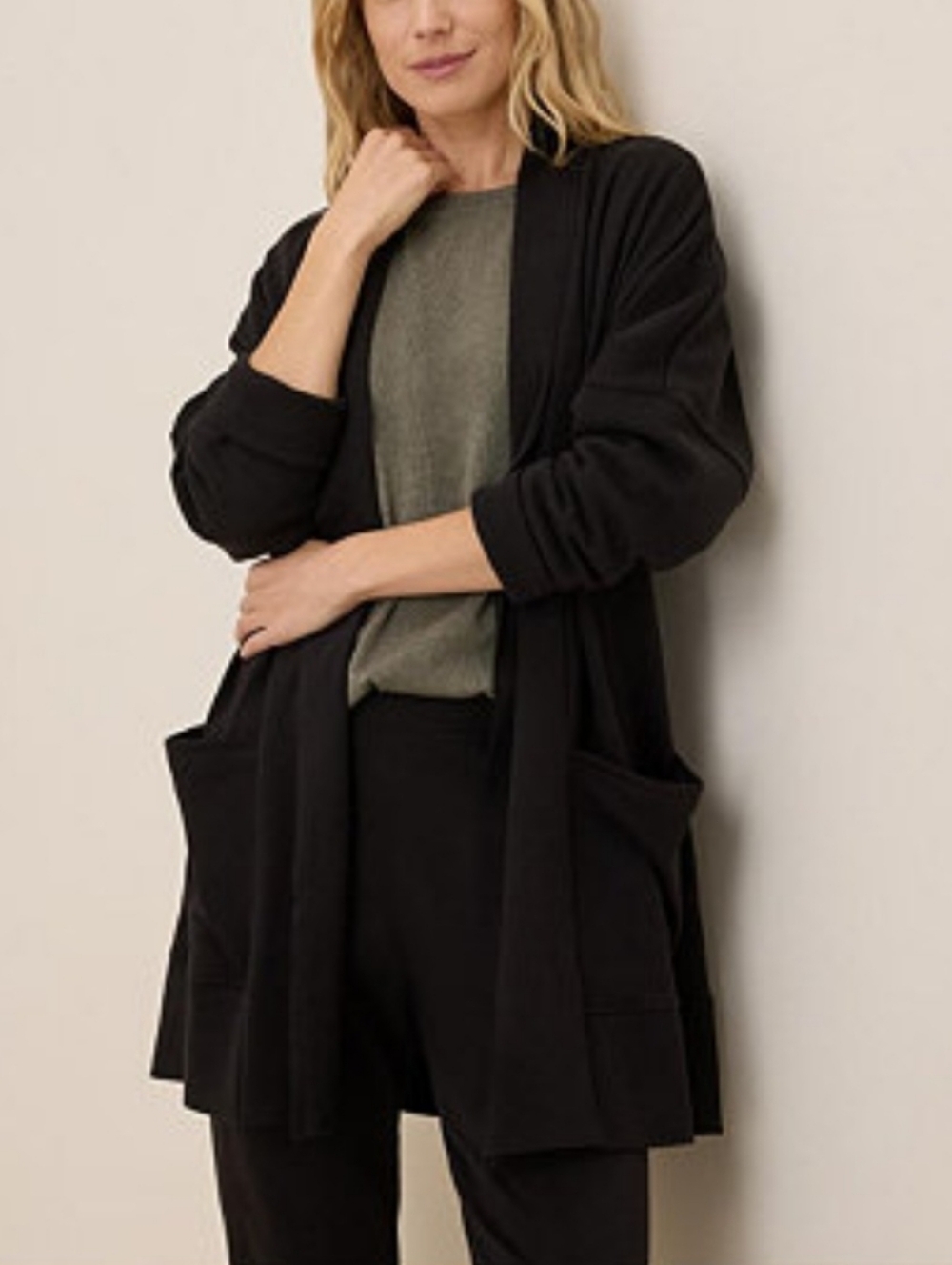 Pact Women's Organic Cotton Airplane Wrap Cardigan -Size M/L